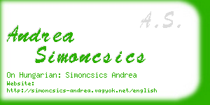 andrea simoncsics business card